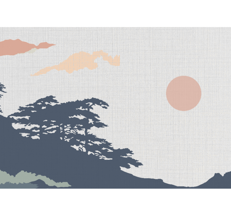 壁画质地带来宁静的自然风景 - TenStickers