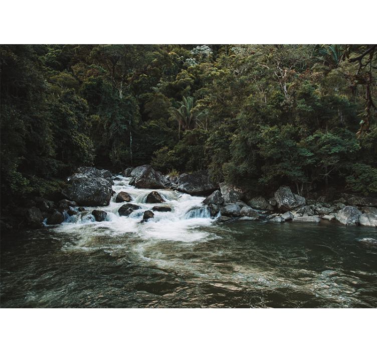 壁画质地宁静河流景致 - TenStickers