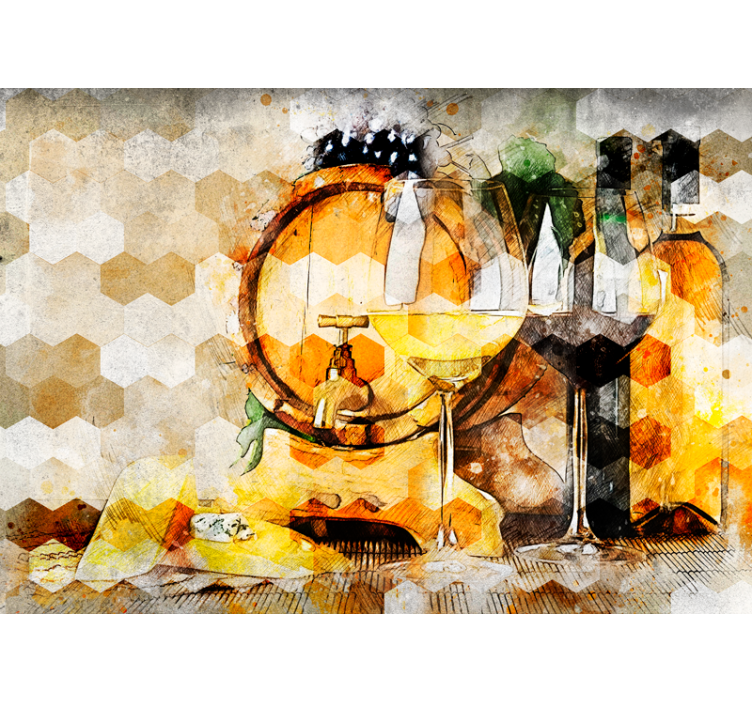 音乐主题壁画酒桶艺术 - TenStickers