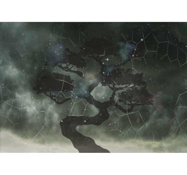 壁画 空间 天空树轮廓 - TenStickers