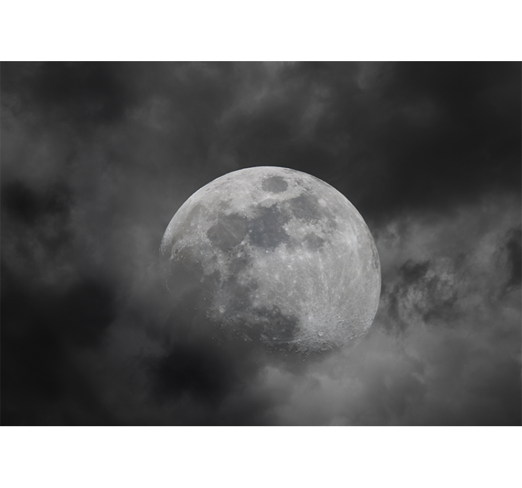 壁画 空间 明亮月影轮廓 - TenStickers