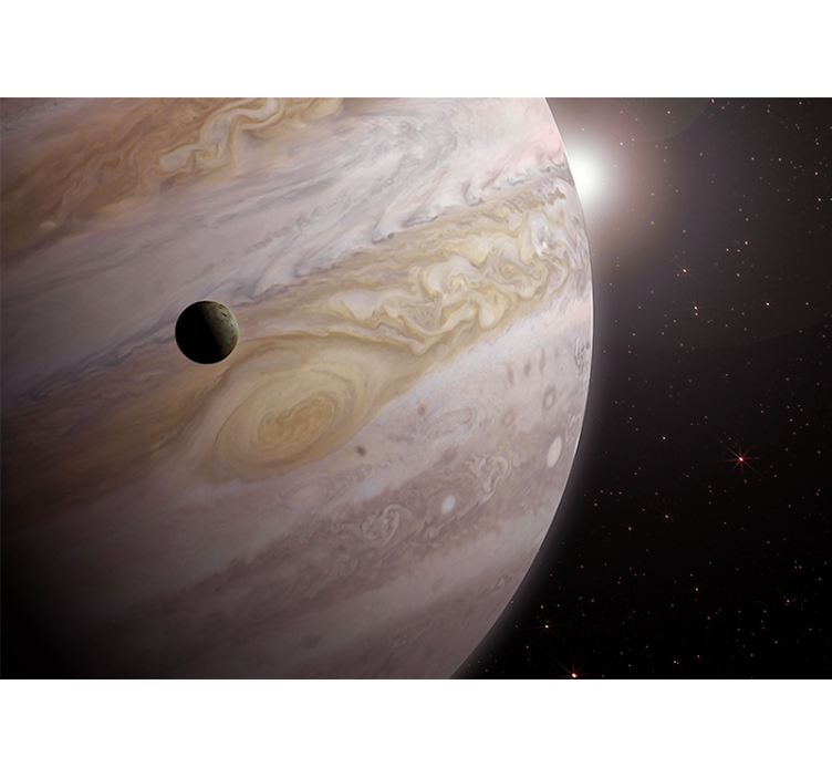 壁画 空间 木星与月亮 - TenStickers