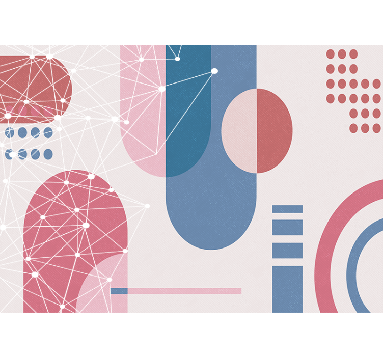 抽象壁画几何形状网络 - TenStickers