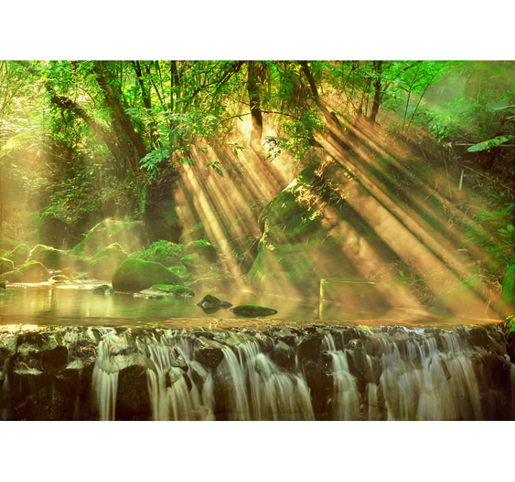 壁画质地流动的绿意 - TenStickers