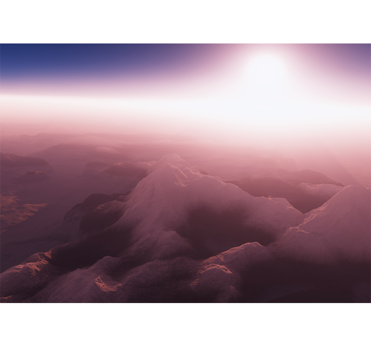 山墙壁画宁静山峰 - TenStickers