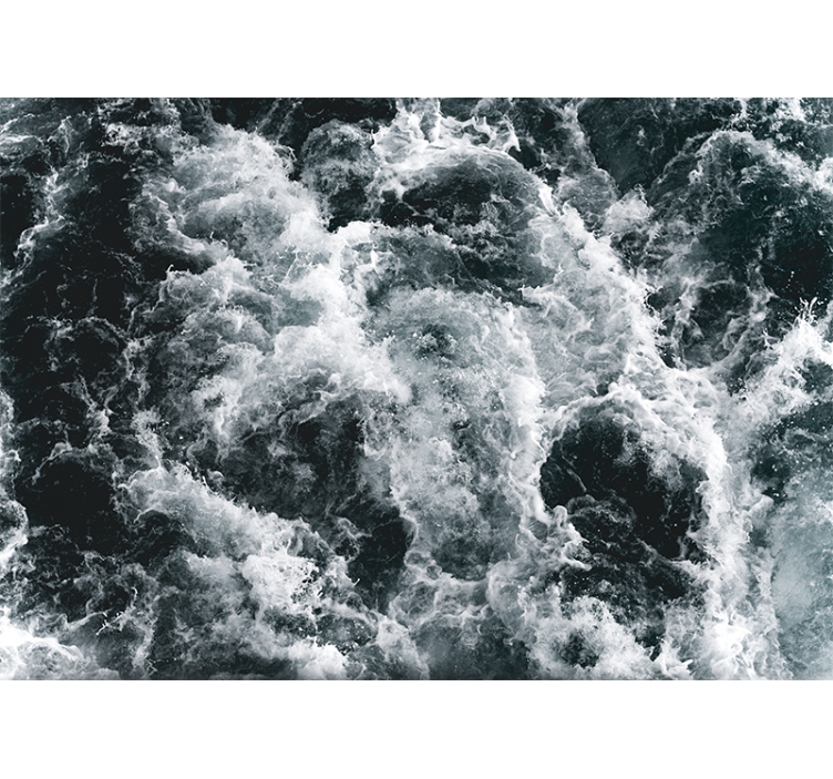 壁画海景翻腾的海浪 - TenStickers