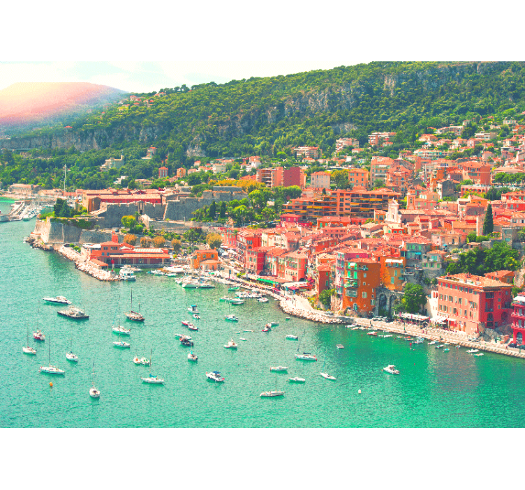 城市和乡村墙壁画海滨村庄视角 - TenStickers