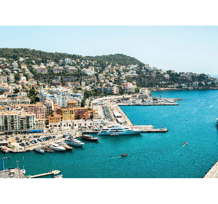 城市和乡村墙壁画海滨城市景观视图 - TenStickers