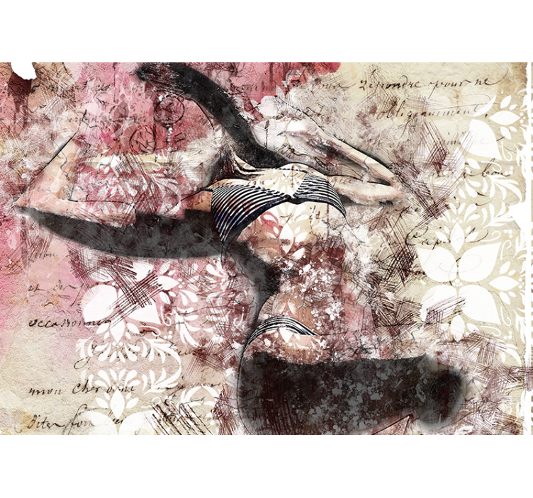 爱墙壁画优雅舞动之姿 - TenStickers