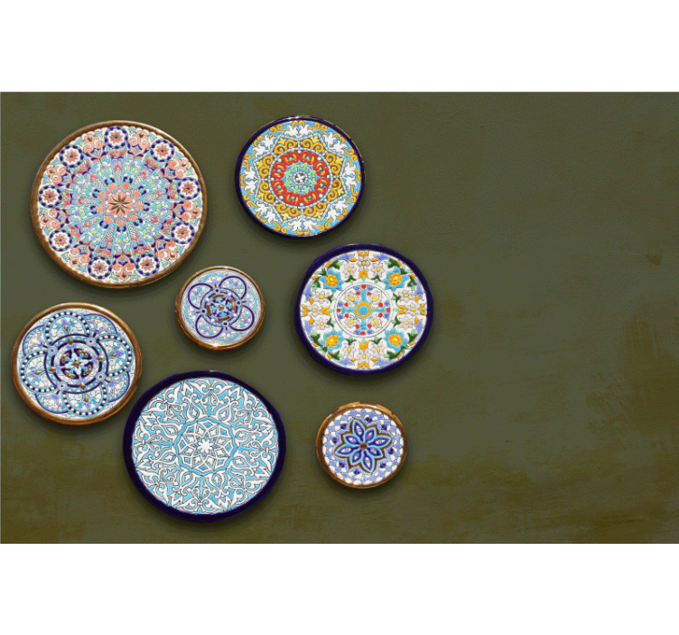 “波西米亚风”陶瓷仿抽象壁画 - TenStickers