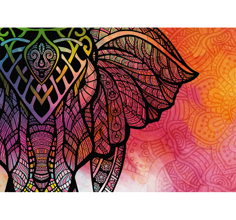 曼陀罗壁画渐变民族风格设计 - TenStickers