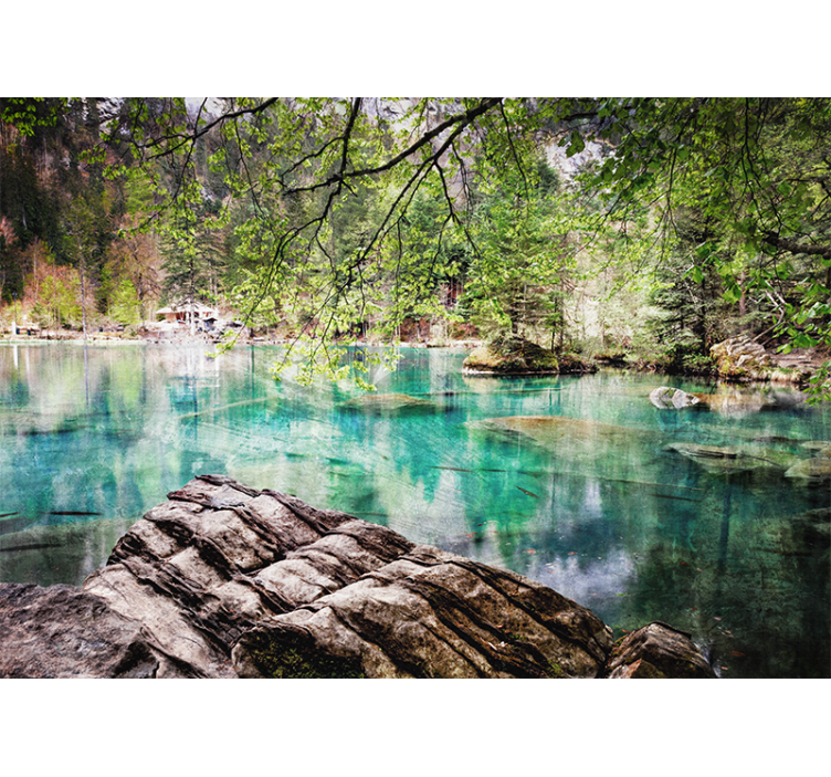 风景墙壁画宁静湖泊景致 - TenStickers