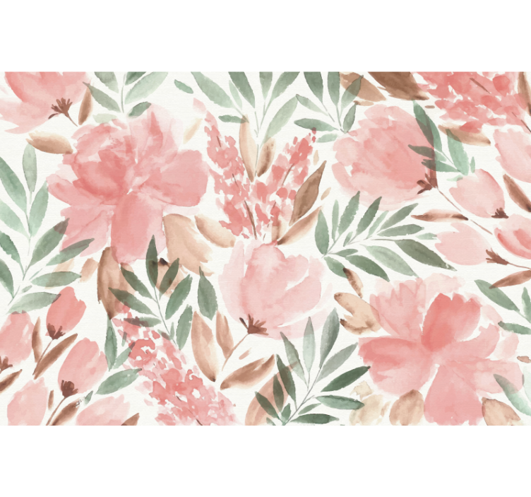 彩色纸质全景图 纸质彩绘全景花卉 - TenStickers