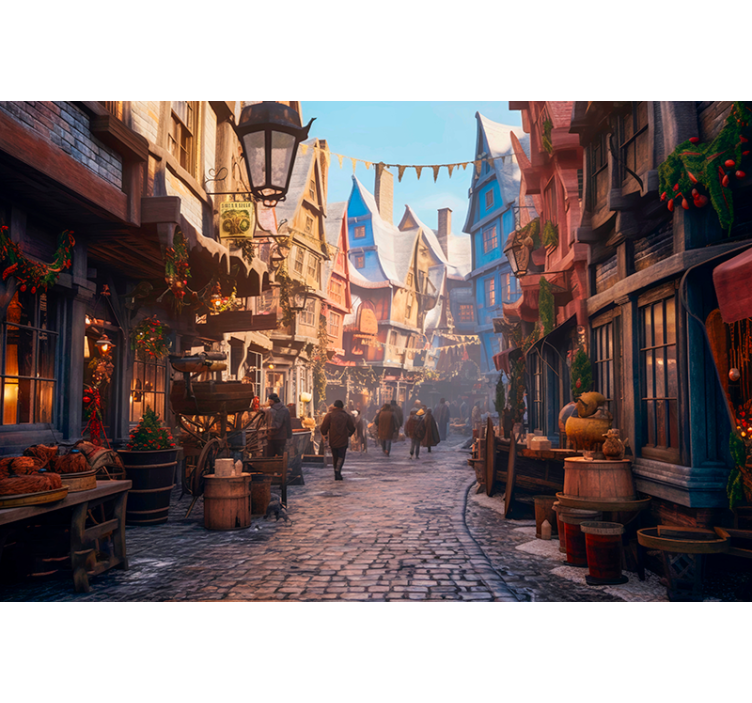 幻想墙壁画 魔术师之城 - TenStickers