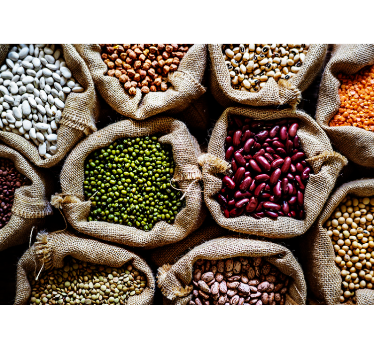 厨房壁画 豆类食品储藏室展示 - TenStickers