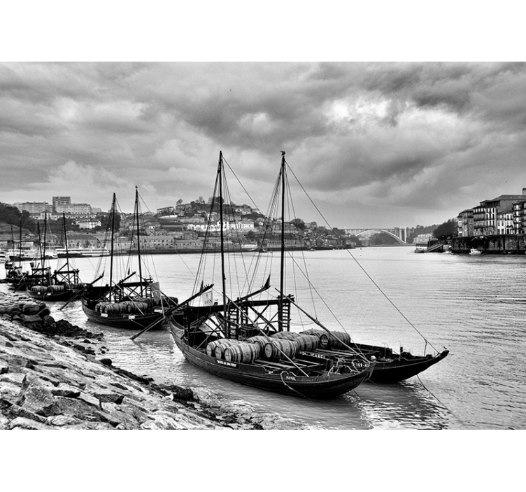 其他城市和国家 波尔图灰度 - TenStickers