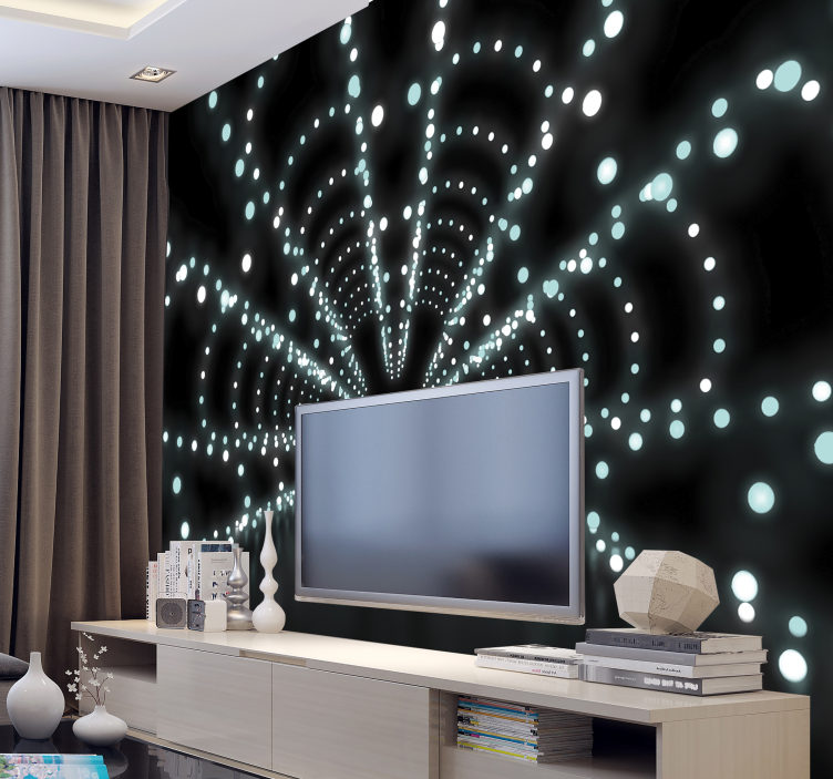 3d效果墙壁画 抽象光爆裂 - TenStickers