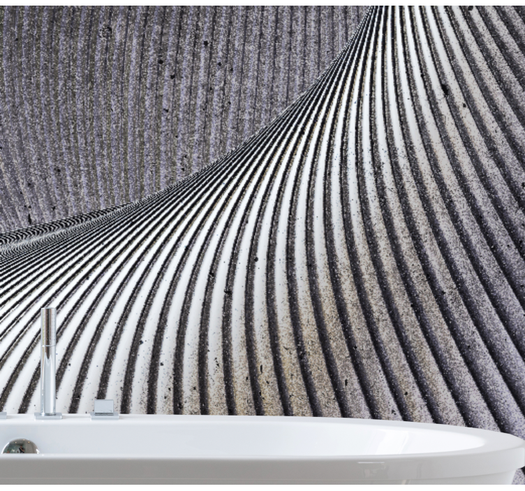 3d混凝土波浪墙壁画 - TenStickers