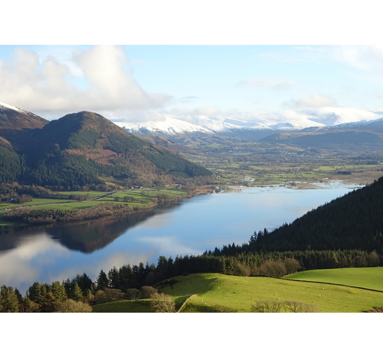 湖墙壁画 宁静的湖景 - TenStickers