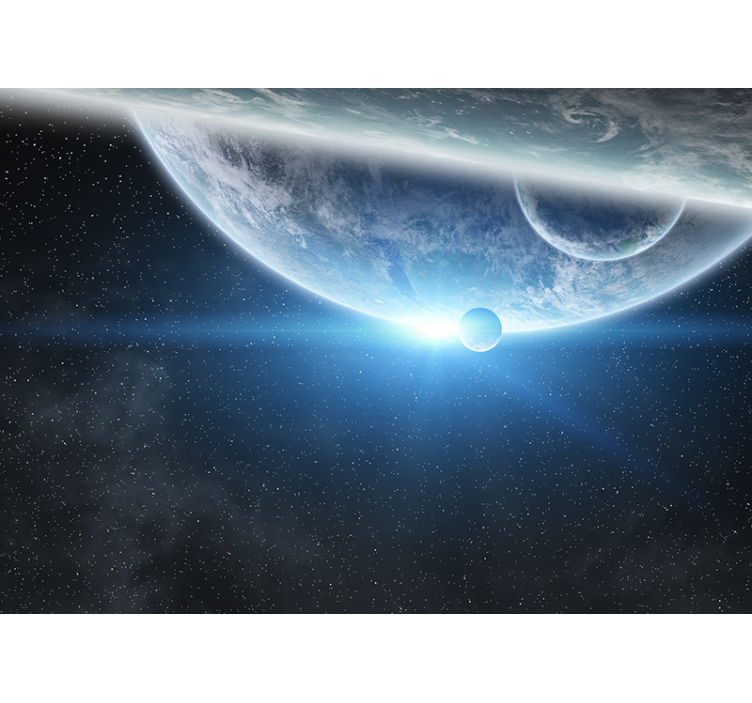 地球从太空景观墙壁画 - TenStickers