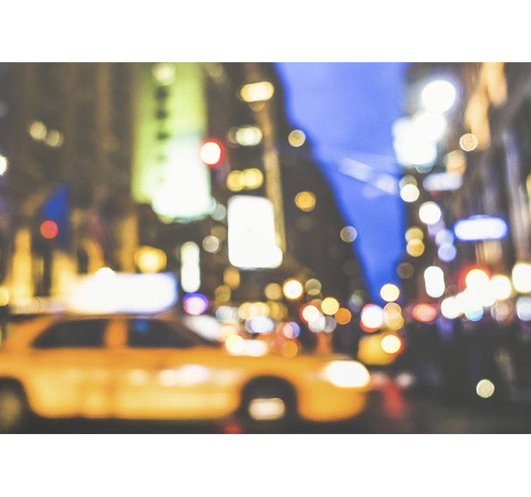 城市和乡村墙壁画 繁忙的都市夜晚 - TenStickers