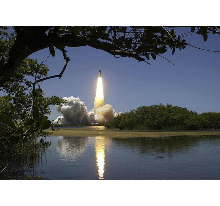 壁画 空间 火箭发射视角 - TenStickers