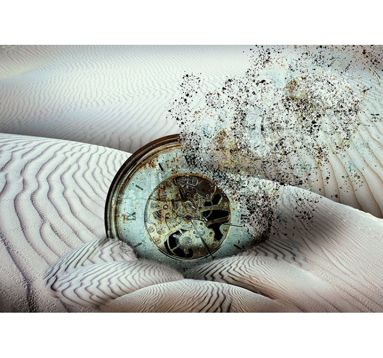 抽象壁画时间沙丘碎片化 - TenStickers