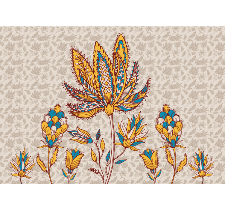 花墙壁画生动花卉组合 - TenStickers