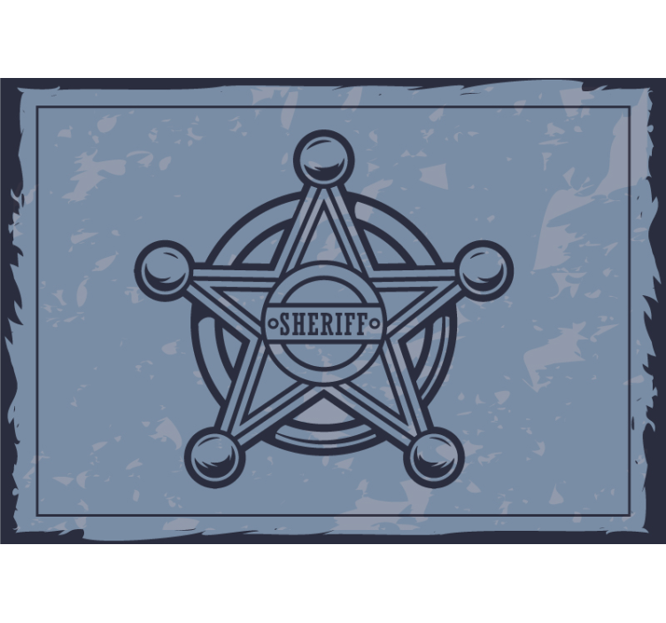 人墙壁画警长徽章游戏套装 - TenStickers