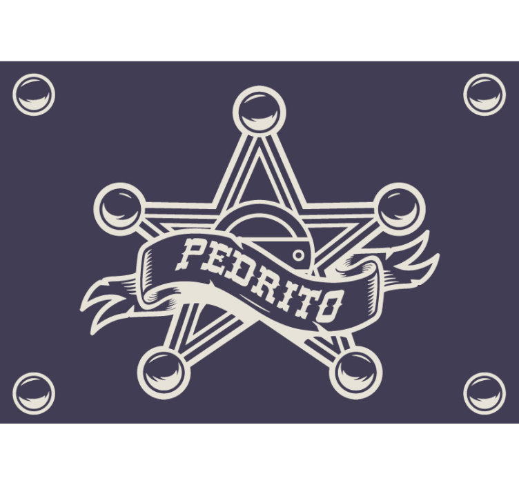 儿童房的其他壁画定制警长徽章 - TenStickers