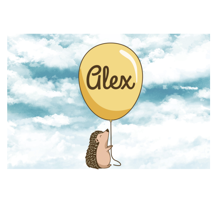 爱墙壁画刺猬气球欢乐 - TenStickers