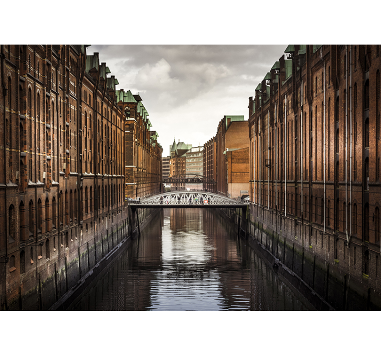 柏林墙壁画 历史运河景观 - TenStickers