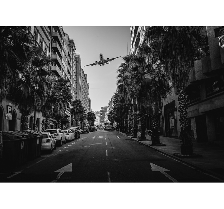 城市和乡村墙壁画鸟瞰城市景观 - TenStickers