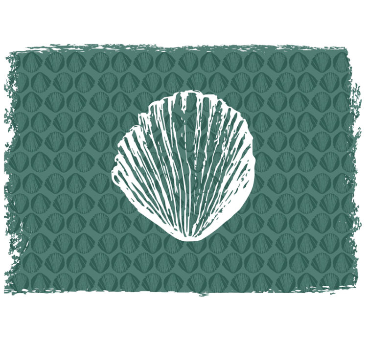 花墙壁画 贝壳图案设计 - TenStickers