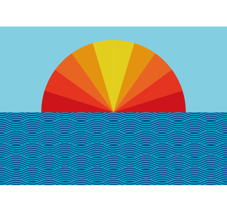 风景墙壁画 辐射地平线设计 - TenStickers