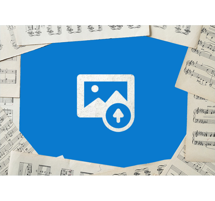 用于青少年房间的其他壁画，吉他与乐谱 - TenStickers