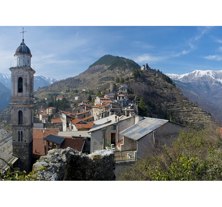 音乐主题壁画与原声吉他风景 - TenStickers