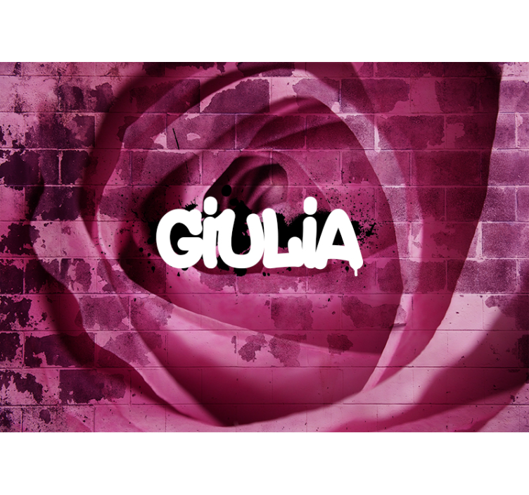 花墙壁画 定制玫瑰设计 - TenStickers