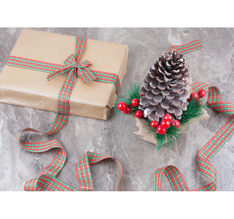 壁画圣诞 节日松果摆设 - TenStickers