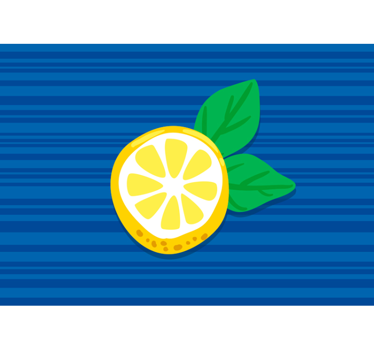 其他花墙壁画 柠檬片艺术 - TenStickers