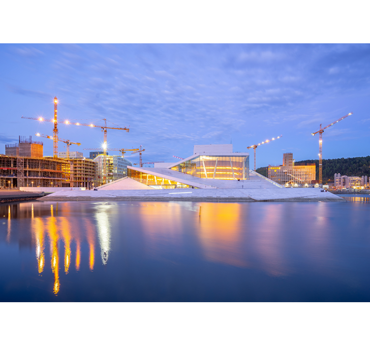 城市和乡村墙壁画现代建筑设计 - TenStickers