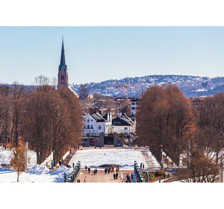 城市和乡村墙壁画：风景如画的城市街道 - TenStickers