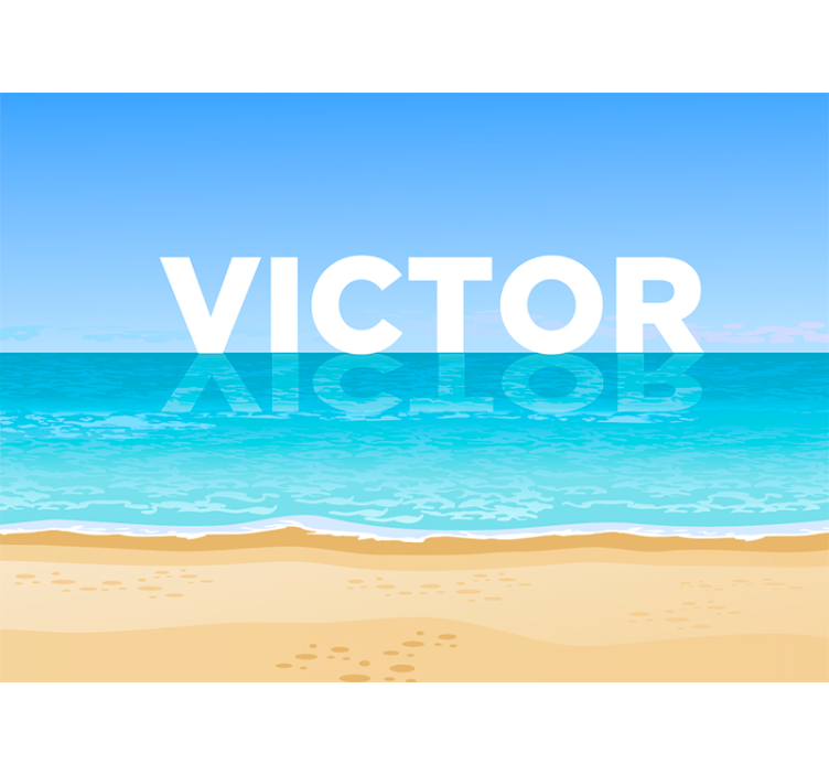 壁画海景 有水的海滩 - TenStickers