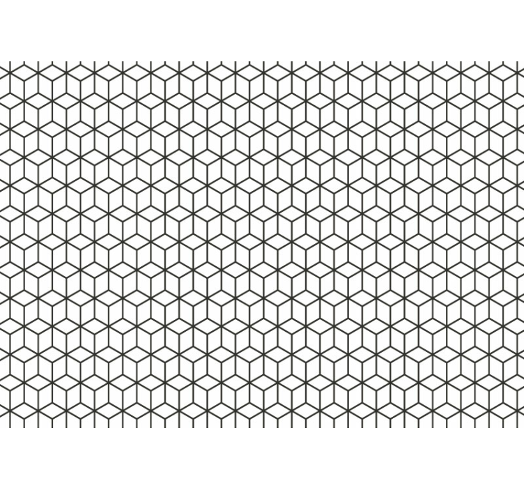 其他具有纹理和图案的壁画 几何立方体图案 - TenStickers