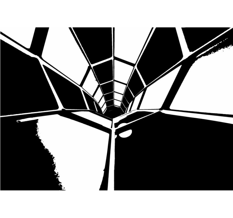 抽象壁画 几何透视图 - TenStickers