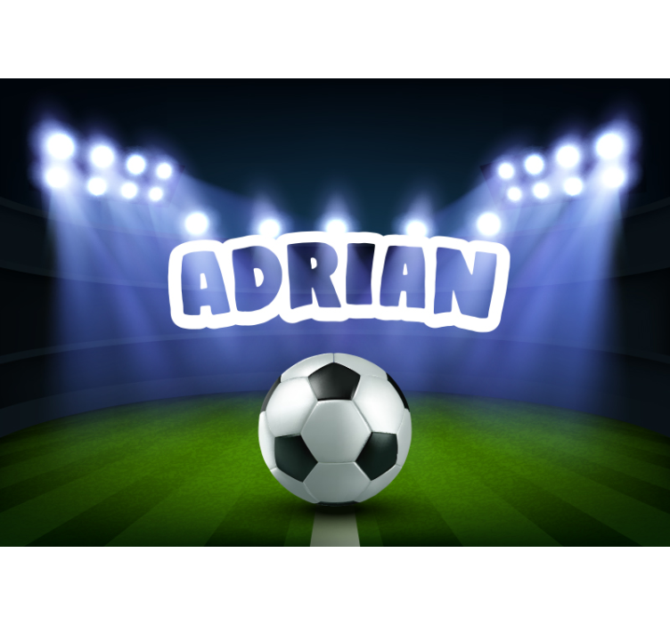 人墙壁画 足球场上的庆祝活动 - TenStickers