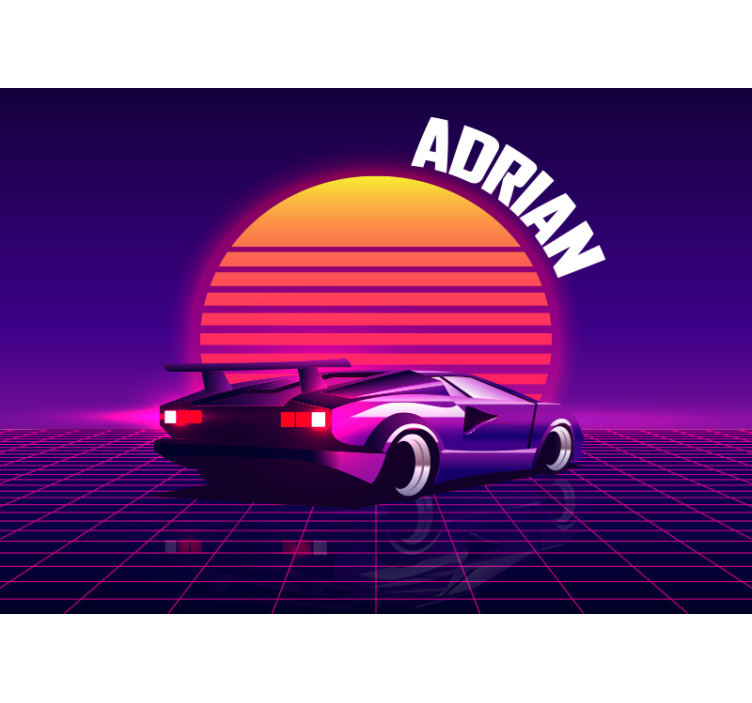 其他车辆壁画复古赛车 - TenStickers