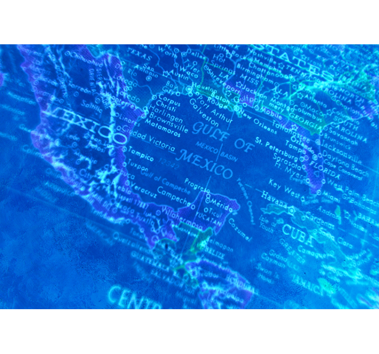 世界地图墙壁画复古地图设计 - TenStickers