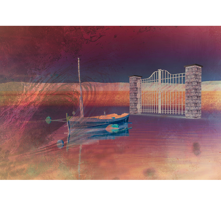 风景墙壁画宁静湖泊场景 - TenStickers