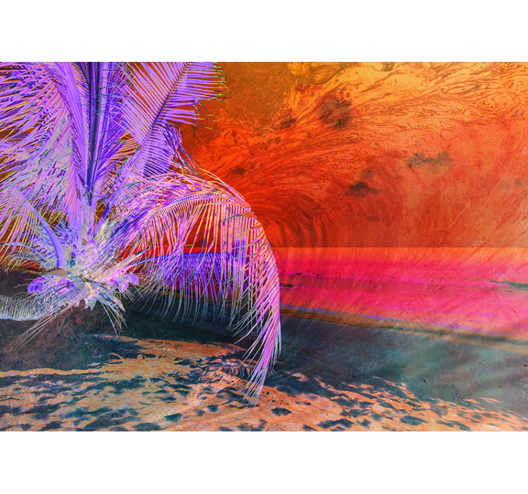 壁画质地带你体验热带海滩逃逸 - TenStickers